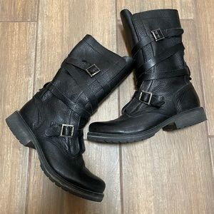 Steve Madden Banddit Black Leather Boots